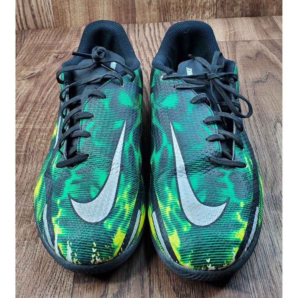 Nike Jr Phantom GT2 Soccer DM0749-003 Soccer Shoes Black Green Size 6Y